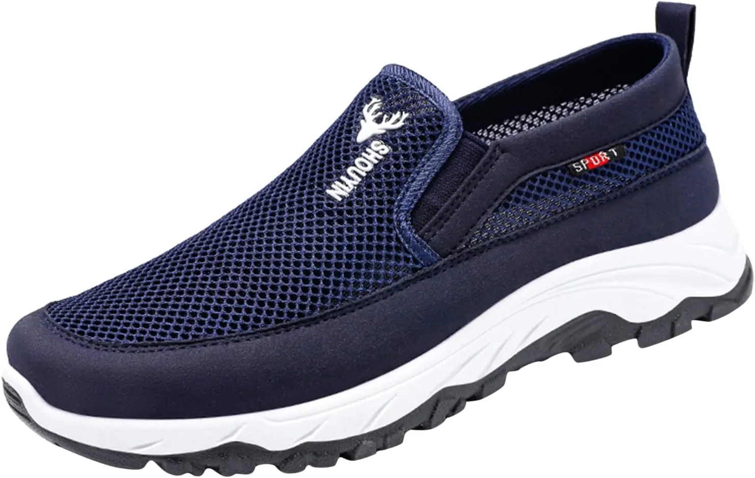 Men's Mesh Knit Slip-on Loafers Casual Shoes Casual Penny Driving Loafers Comfortable Breathable Slip On Boat Shoes for Men