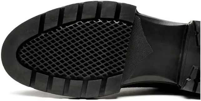 Men's Modern Cap-Toe Oxfords Business Formal Shoes with Perforated Leather Panels & Cooling Gel Insoles