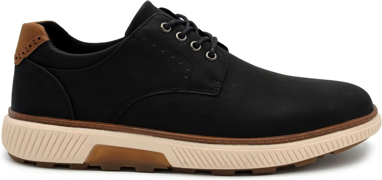 Men's Oxford Dress Shoes, Genuine Leather Lace-Up Formal Shoes for Office, Weddings & Business Wear