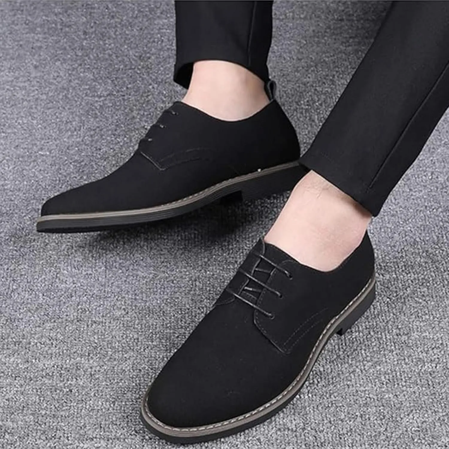 Men's Oxford Shoes Classic Wingtip Lace-Up Dress Casual Luxury Business Work Formal Shoes