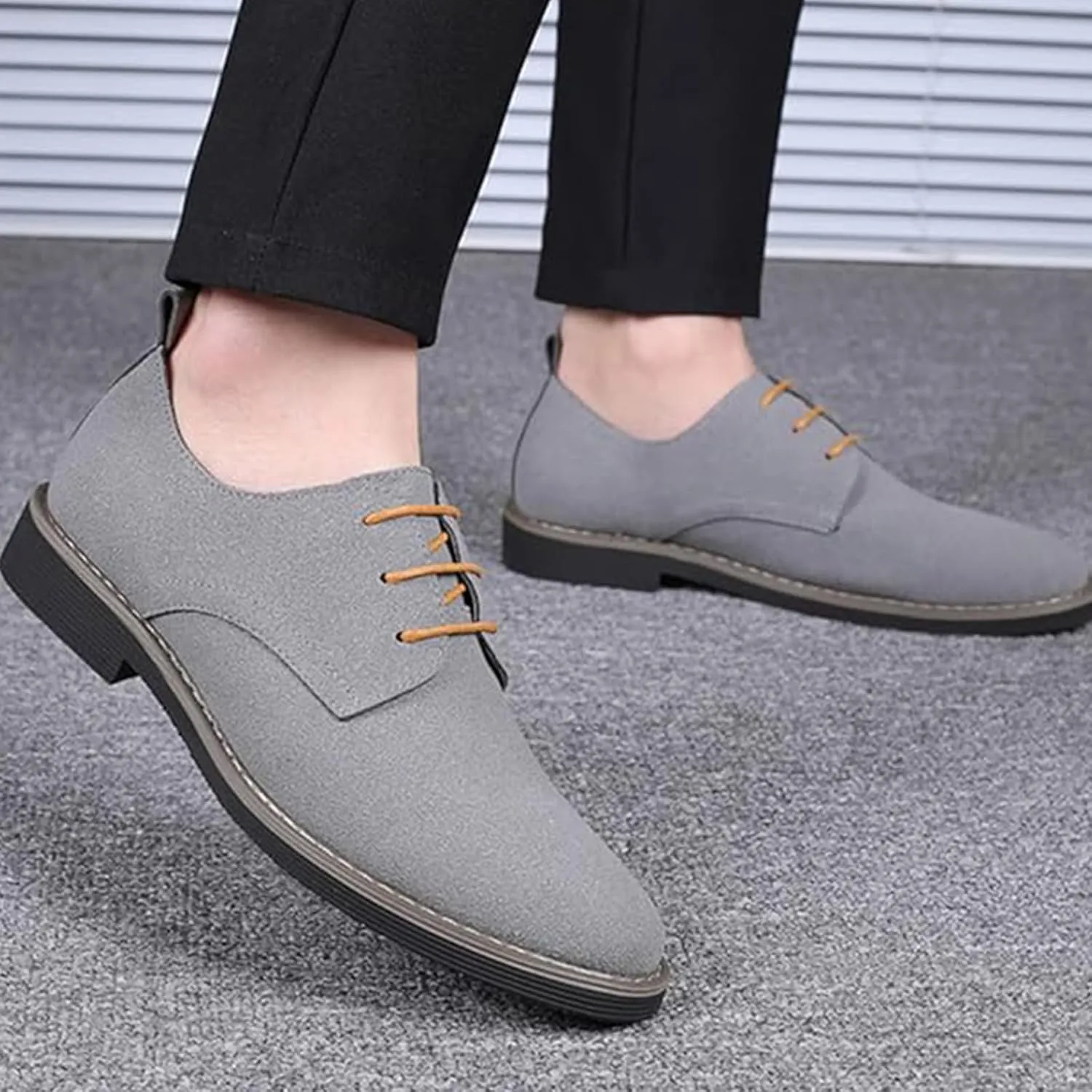 Men's Oxford Shoes Classic Wingtip Lace-Up Dress Casual Luxury Business Work Formal Shoes