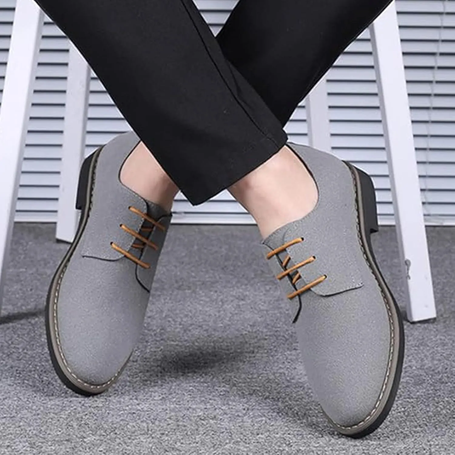 Men's Oxford Shoes Classic Wingtip Lace-Up Dress Casual Luxury Business Work Formal Shoes