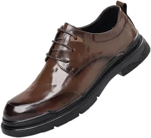 Men's Oxfords Low Top Lace-Up Pointed Toe Casual Derby Shoes Casual Business Dress Shoes for Men