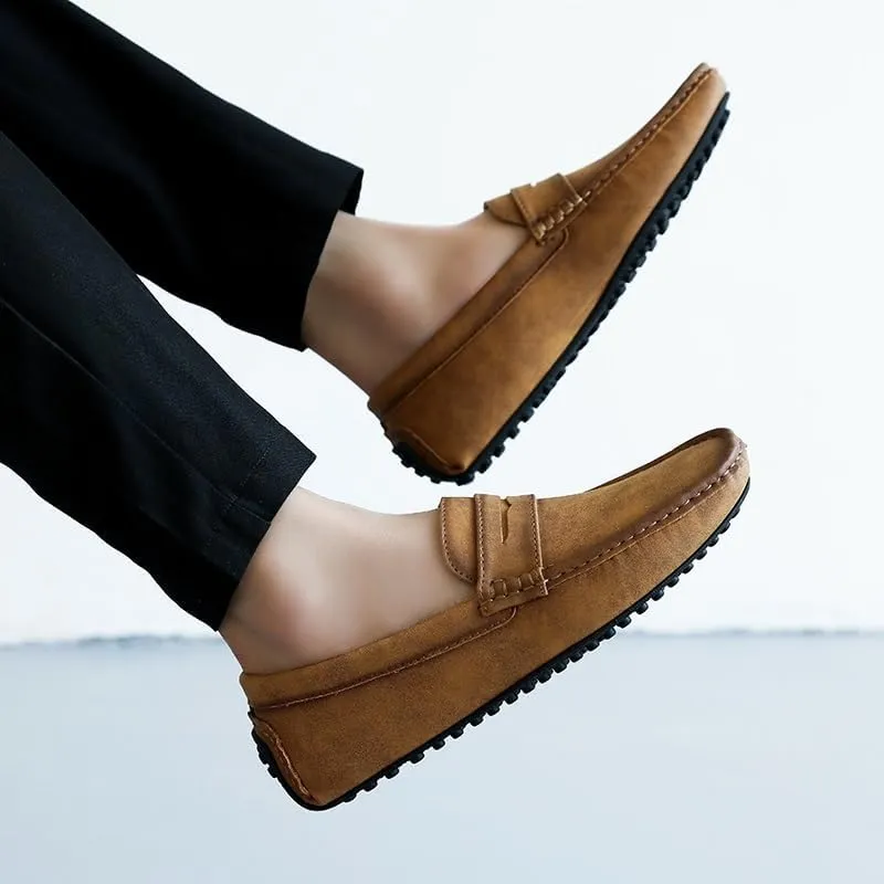 Men's Party Loafers Shoes Leather Uniform Outdoor Solid Color Tuxedo Wedding Slip Resistant Formal Slip-on