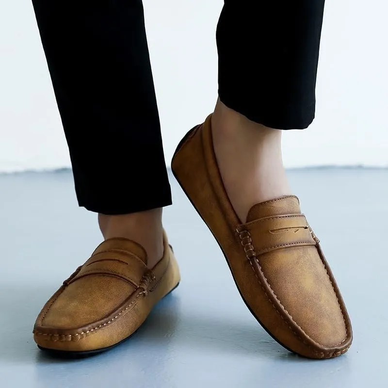 Men's Party Loafers Shoes Leather Uniform Outdoor Solid Color Tuxedo Wedding Slip Resistant Formal Slip-on