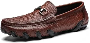 Men's Patent Leather Platform Loafers Non-Slip Round Toe Penny Business Formal Shoes Slip-On Dress Shoes for Men