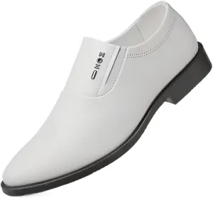 Mens Prom Loafers Faux Leather Fashion Round Toe Classic Party Wedding Slip Resistant Low Top Rubber Sole Non Slip Casual Slip On