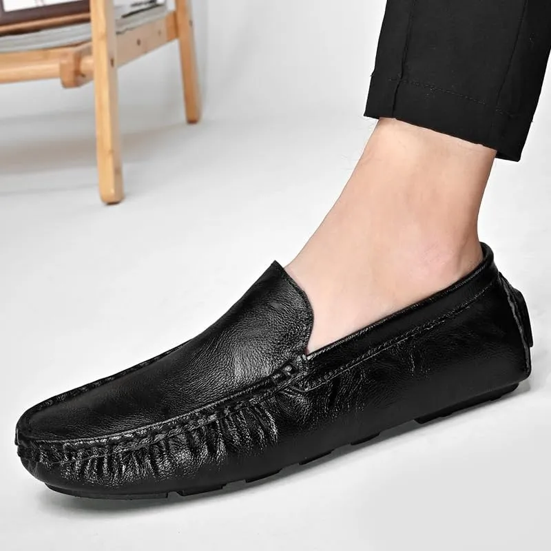 Men's Prom Loafers Faux Leather Outdoor Uniform Solid Color Prom Wedding Anti-Slip Slip Resistant Rubber Sole Casual Shoe Slip-on