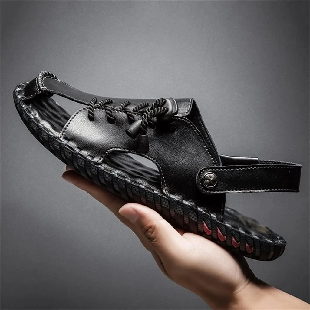 Men's Sandals Genuine Leather Beach Shoes Men Leisure Sandals Casual Shoes