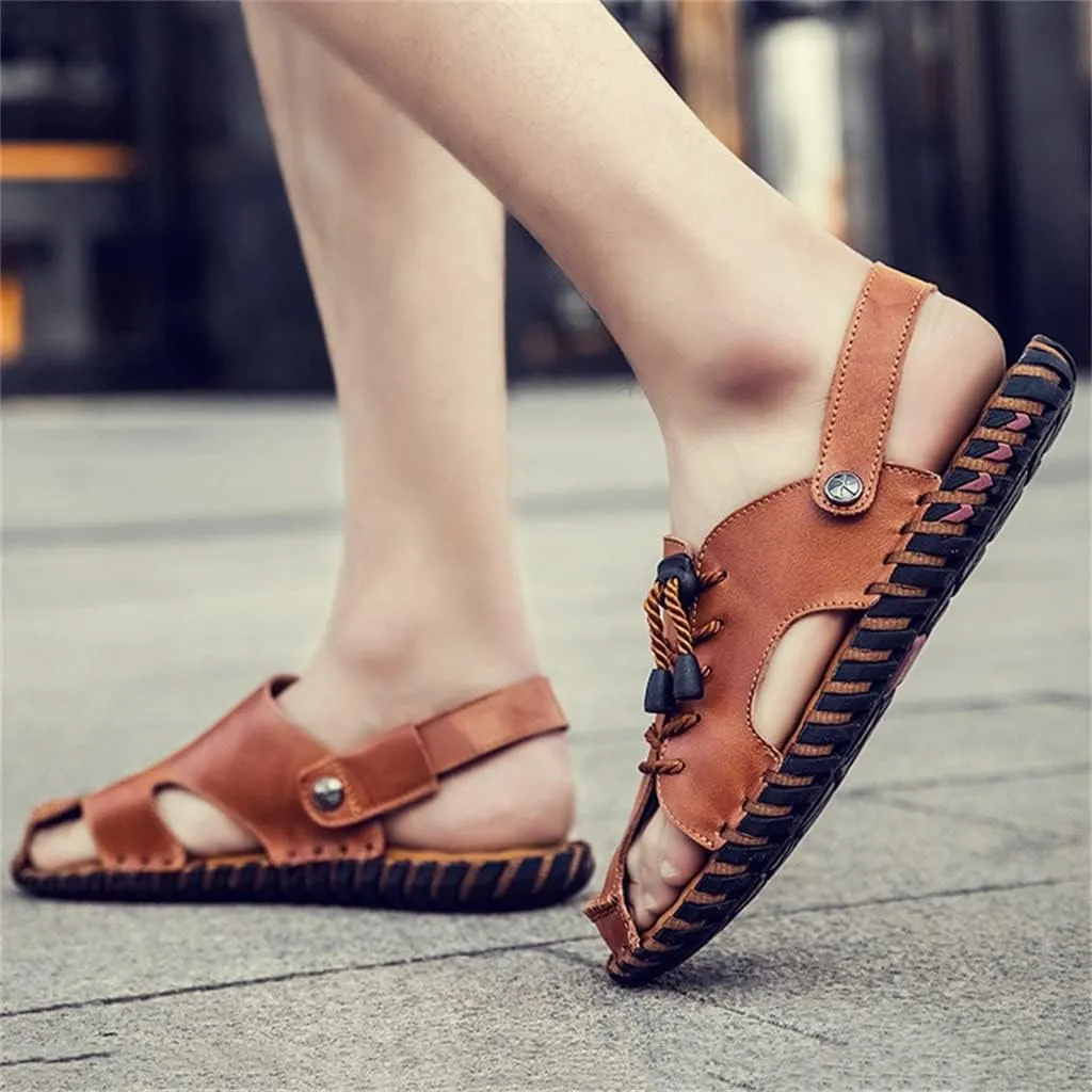 Men's Sandals Genuine Leather Beach Shoes Men Leisure Sandals Casual Shoes