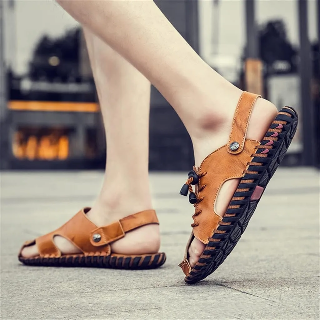 Men's Sandals Genuine Leather Beach Shoes Men Leisure Sandals Casual Shoes