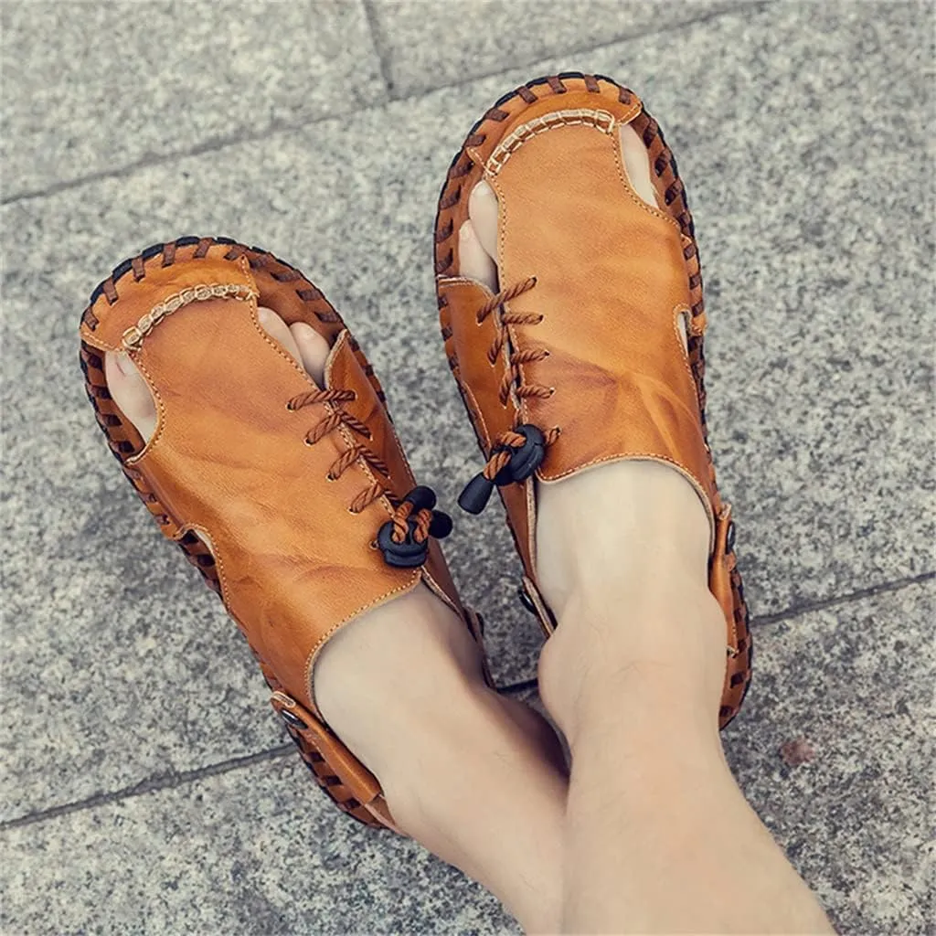 Men's Sandals Genuine Leather Beach Shoes Men Leisure Sandals Casual Shoes