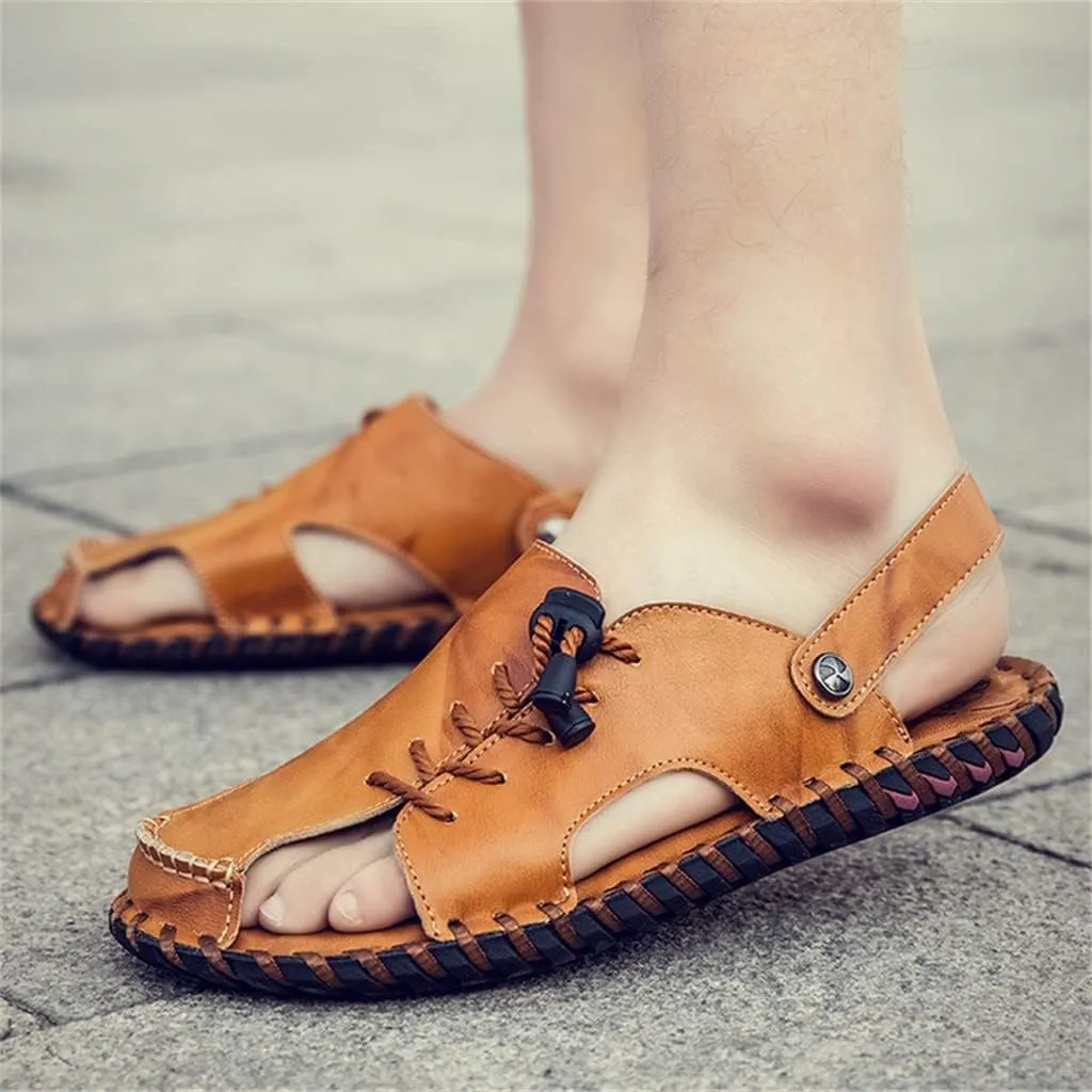 Men's Sandals Genuine Leather Beach Shoes Men Leisure Sandals Casual Shoes