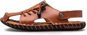 Men's Sandals Genuine Leather Beach Shoes Men Leisure Sandals Casual Shoes