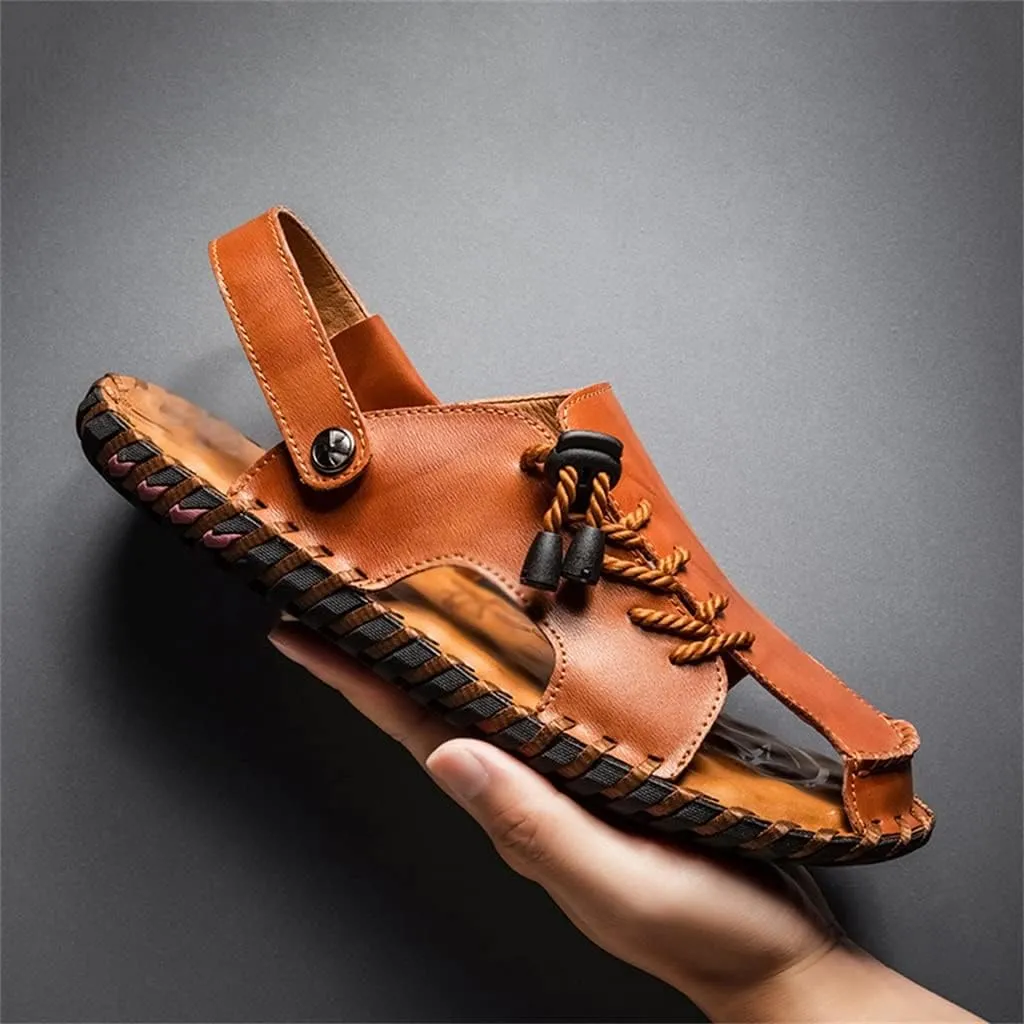 Men's Sandals Genuine Leather Beach Shoes Men Leisure Sandals Casual Shoes