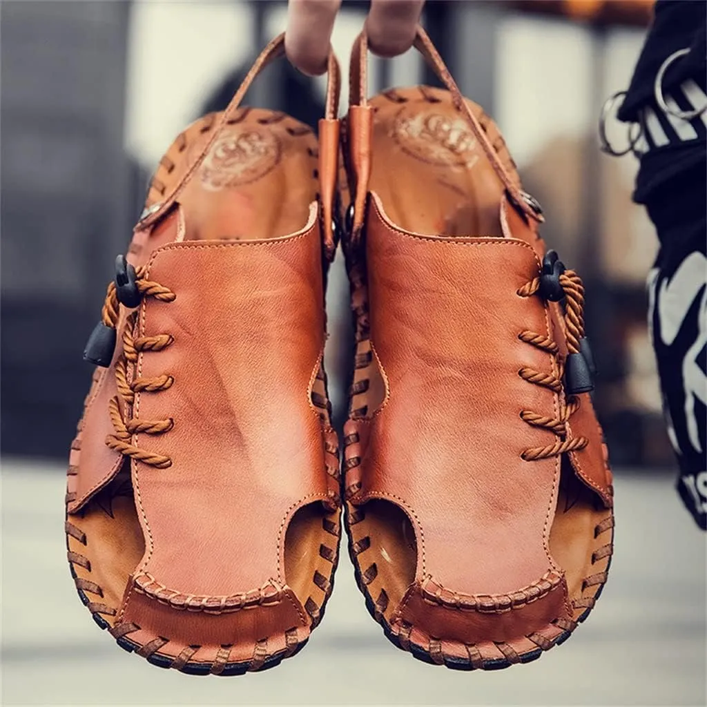 Men's Sandals Genuine Leather Beach Shoes Men Leisure Sandals Casual Shoes
