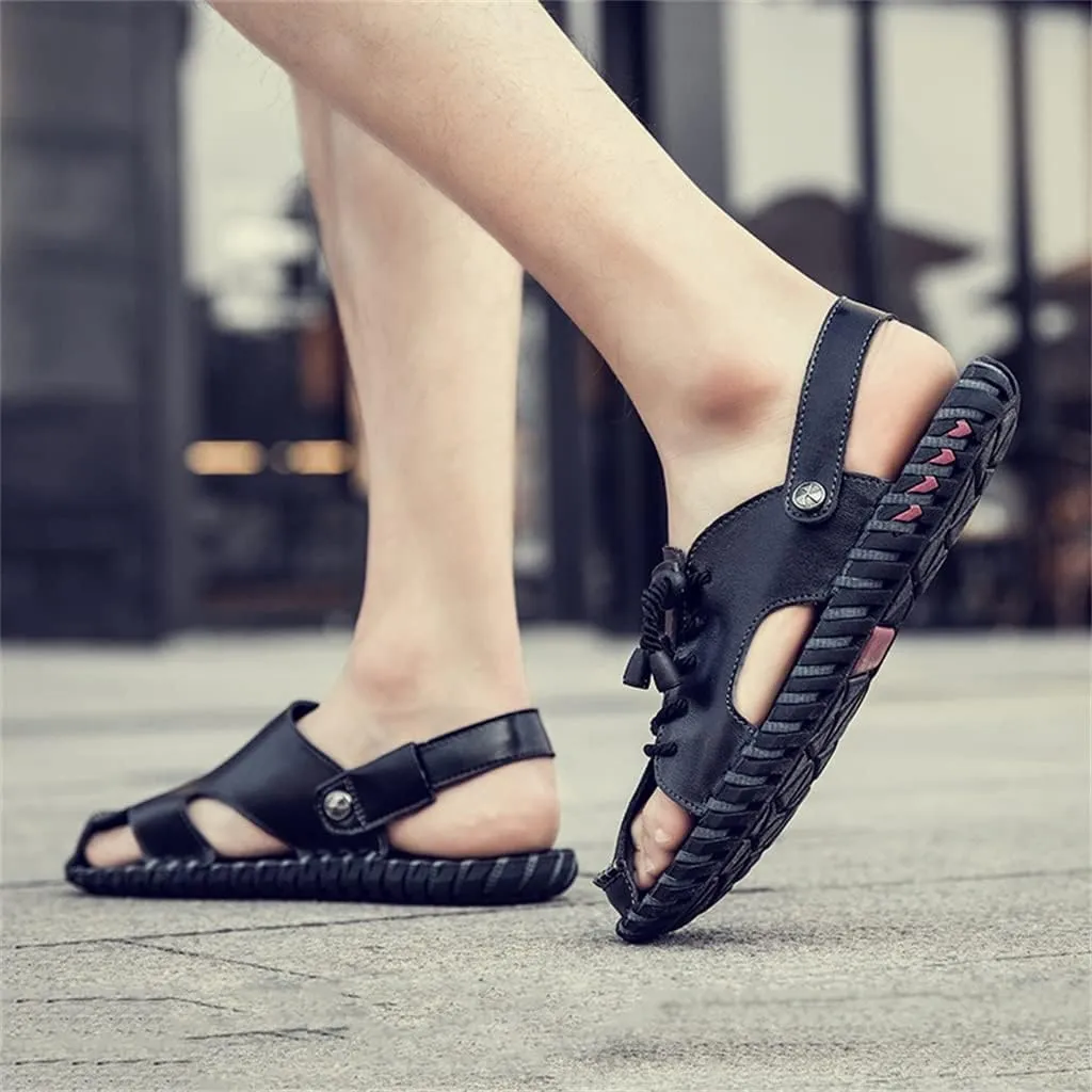 Men's Sandals Genuine Leather Beach Shoes Men Leisure Sandals Casual Shoes