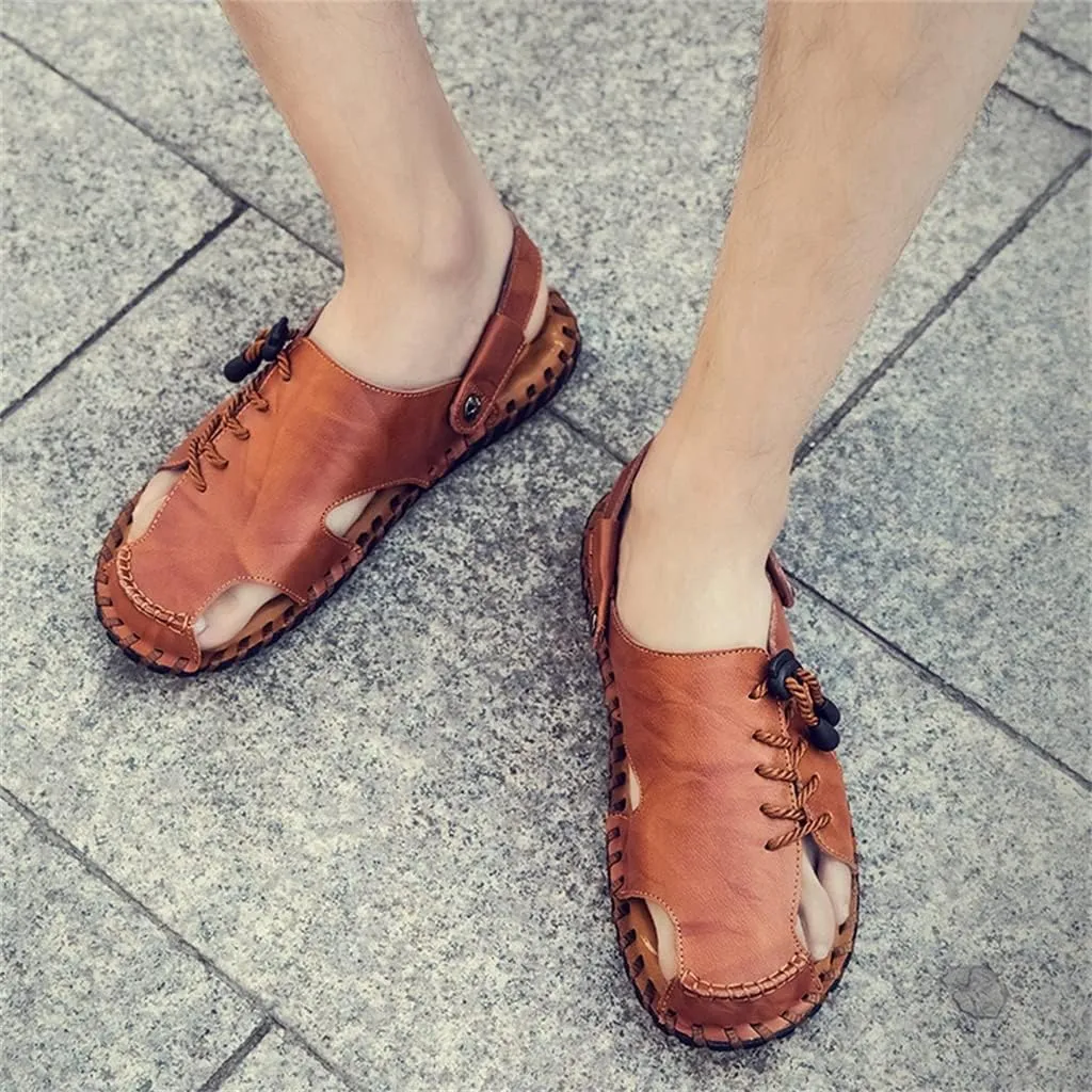 Men's Sandals Genuine Leather Beach Shoes Men Leisure Sandals Casual Shoes