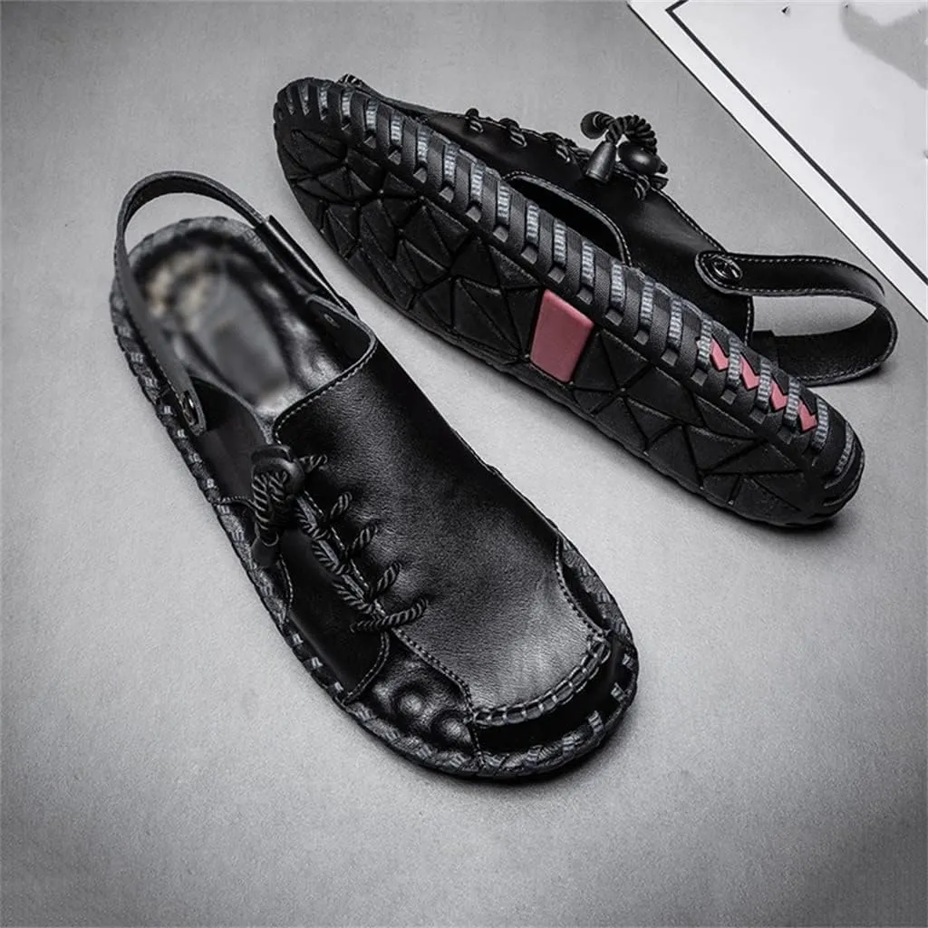 Men's Sandals Genuine Leather Beach Shoes Men Leisure Sandals Casual Shoes