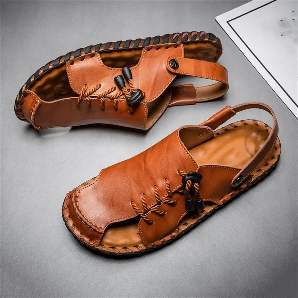 Men's Sandals Genuine Leather Beach Shoes Men Leisure Sandals Casual Shoes