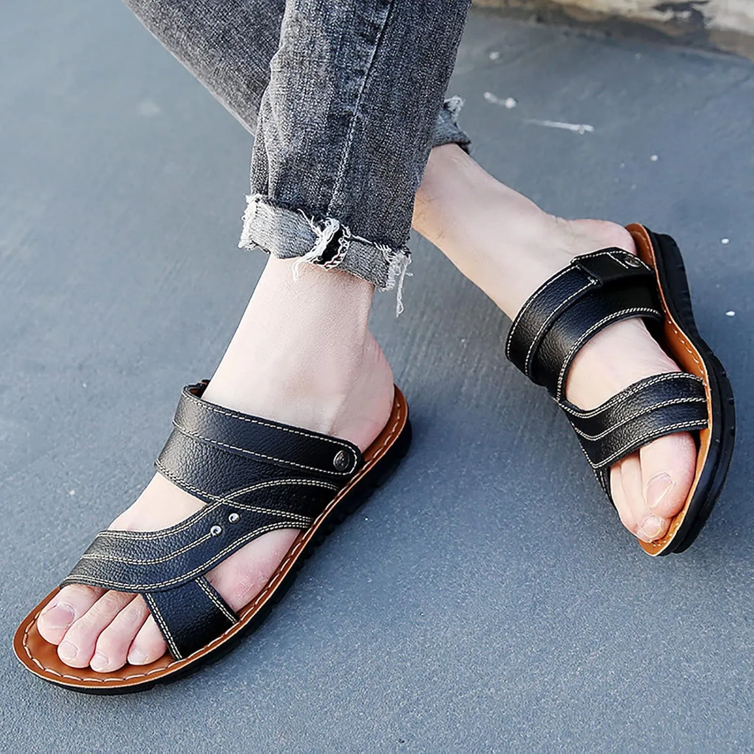 Mens Sandals Sandal for Men Mens Beach Sandals Open Toe for Indoor and Outdoor Non Slip Hiking Comfort Sandal