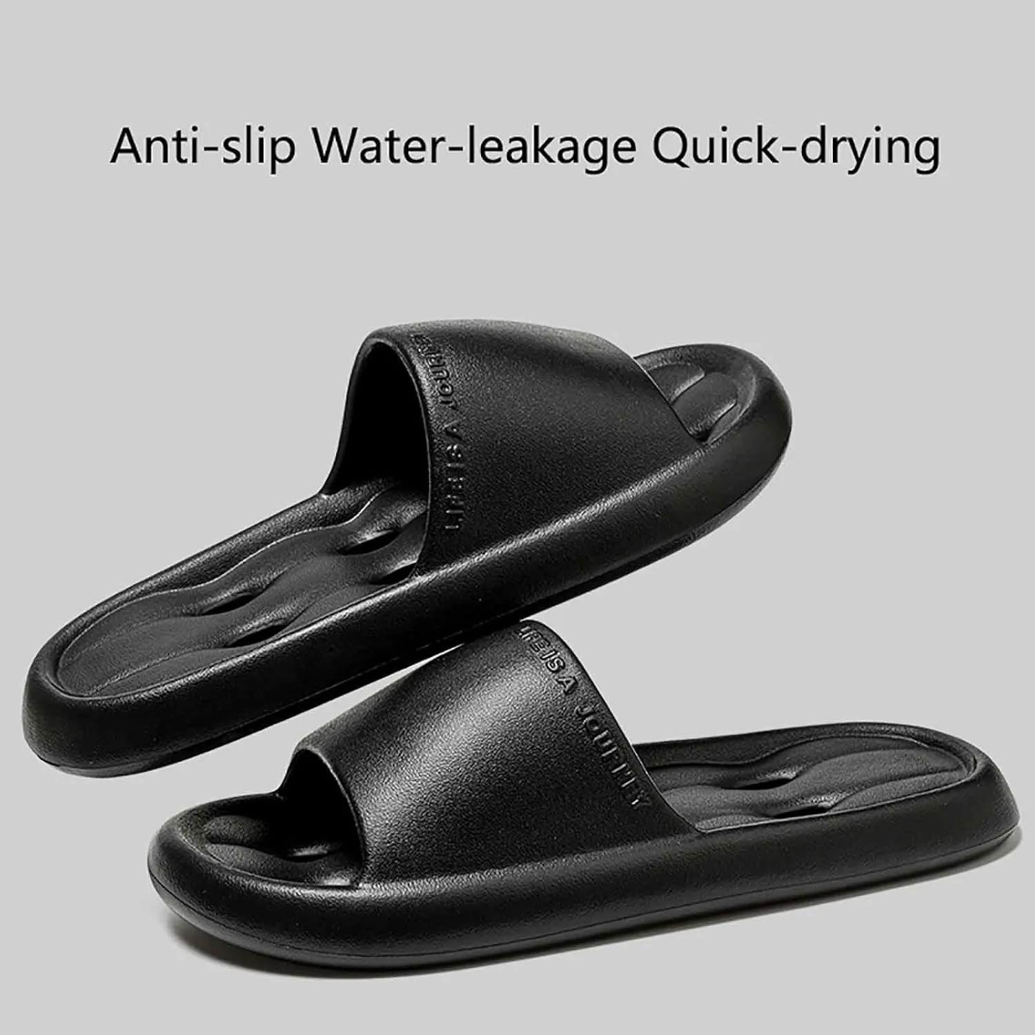Mens Slides Womens Slides Cloud Slippers for Men Shower Shoes Women House Ultimate Comfort Bathroom Slippers