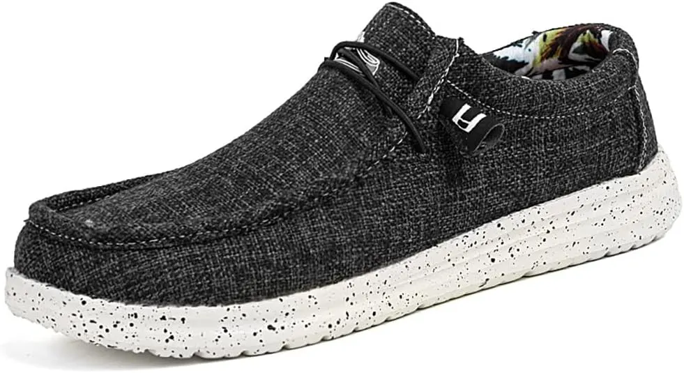 Mens Slip-on Canvas Loafers Casual Boat Shoes
