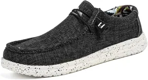 Mens Slip-on Canvas Loafers Casual Boat Shoes