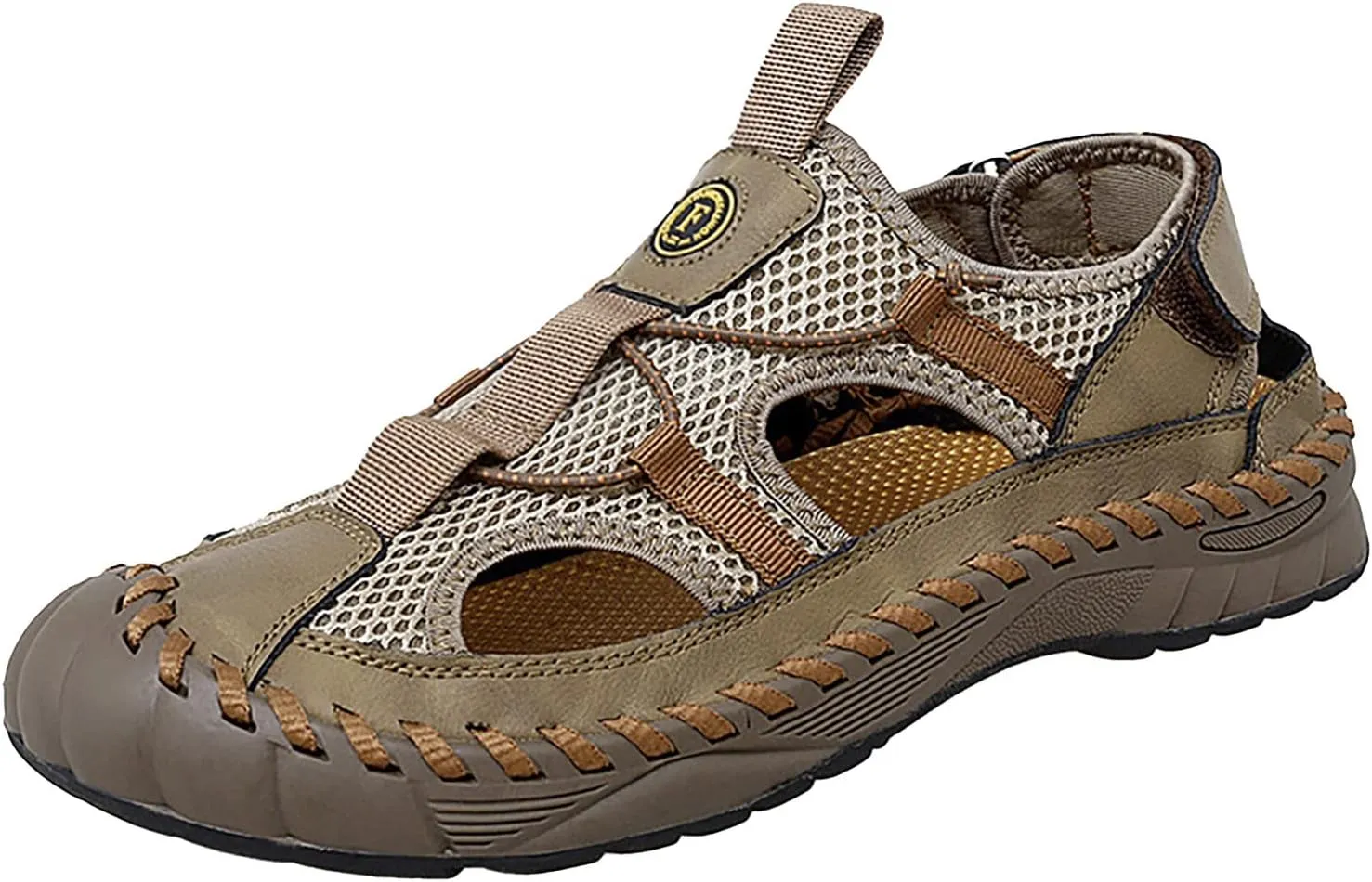 Mens Slip On Sandals Size Sandals For Men New Summer Hollow Out Leather Slippers Mens Leather Slide Sandals