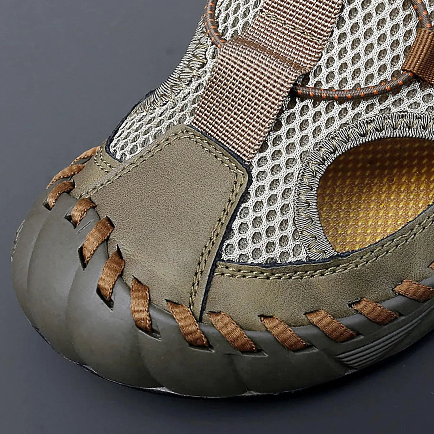 Mens Slip On Sandals Size Sandals For Men New Summer Hollow Out Leather Slippers Mens Leather Slide Sandals