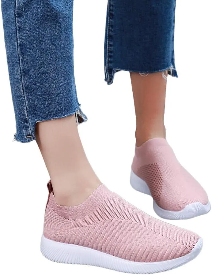 Mens Slip On Sneakers Slip On Shoes for Men Mens Casual Sneakers Lightweight Round Toe Flats Comfortable Womens Loafers Wide Width White Sneakers for Women