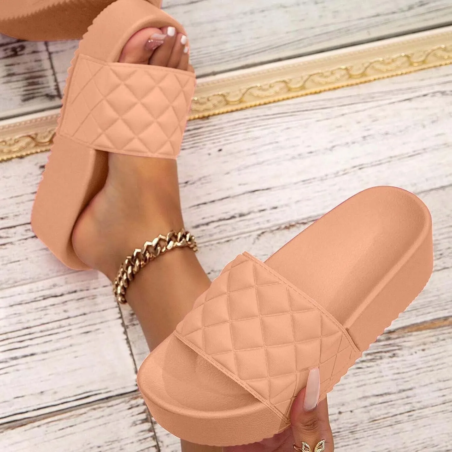 Mens Slippers Shower Shoes Women Bathroom Slippers Men Slides for Women Public Travel Ultra Comfort