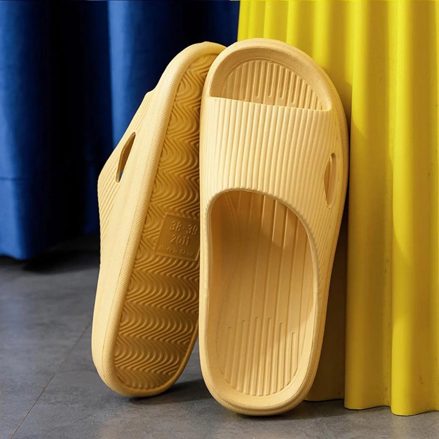 Mens Slippers Slides for Women Bathroom Slippers Men Shower Shoes Women Ultimate Comfort Pool Open Toe