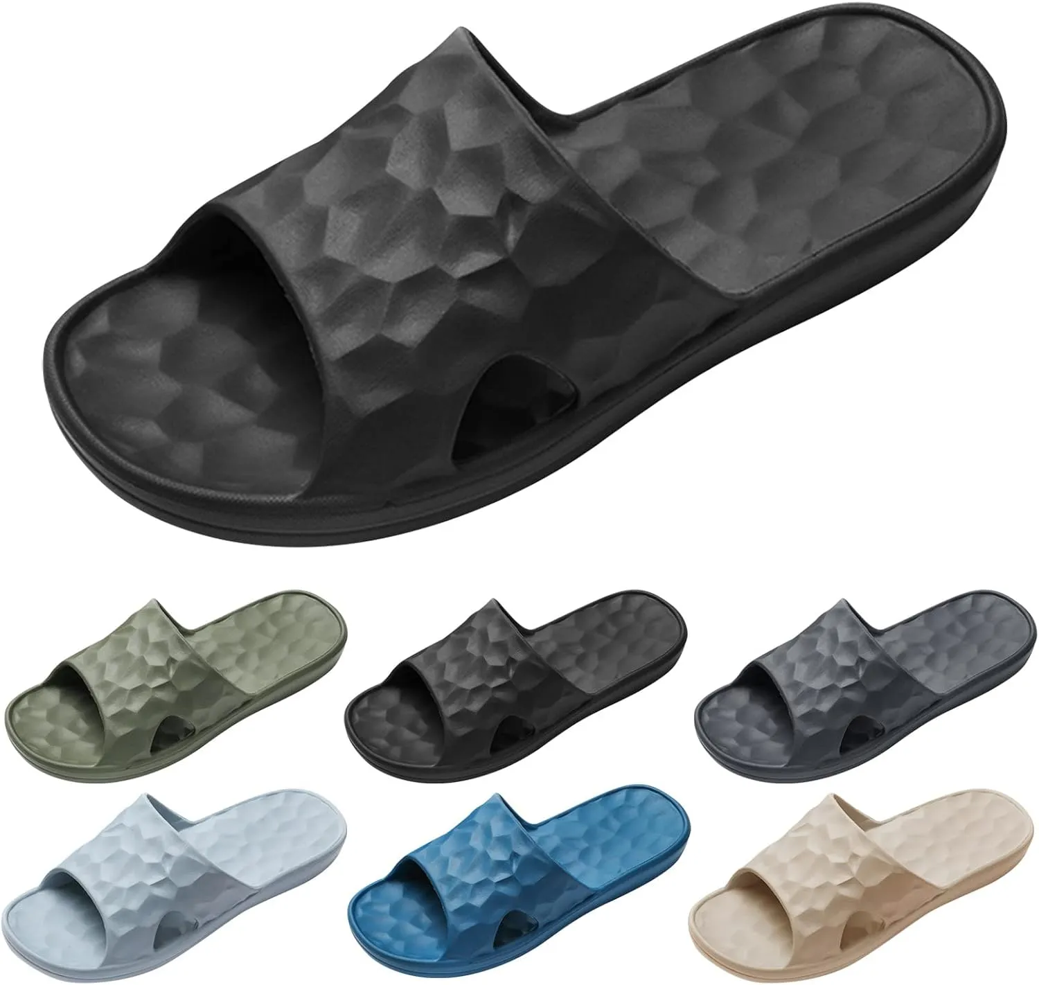 Mens Slippers Slides for Women Cloud Slippers for Men Shower Shoes Women Dorms Ultra Comfort Lightweight