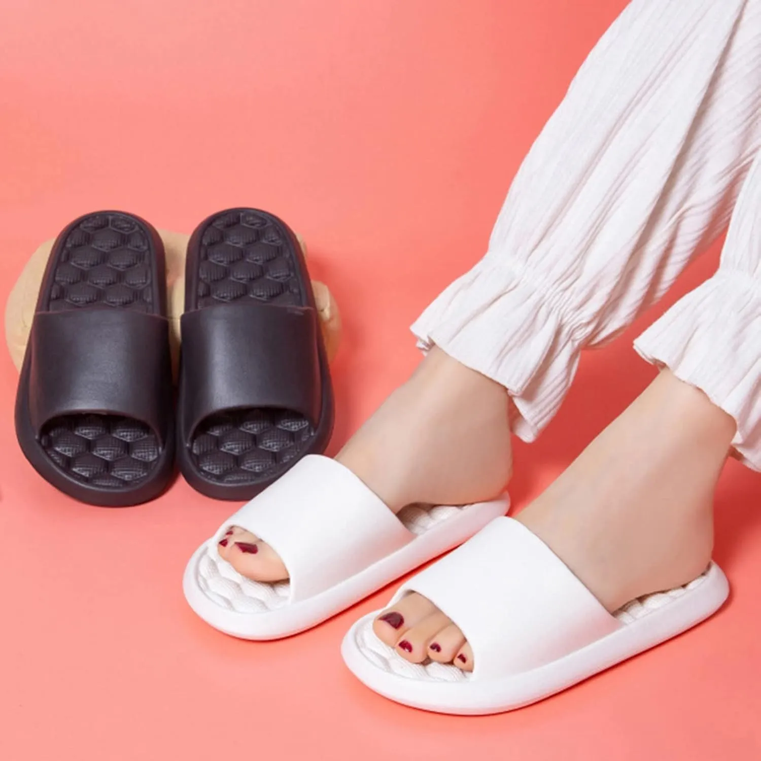 Mens Slippers Slides for Women Mens Shower Shoes Womens Slides Gym Ultimate Comfort Quick Drying Slippers