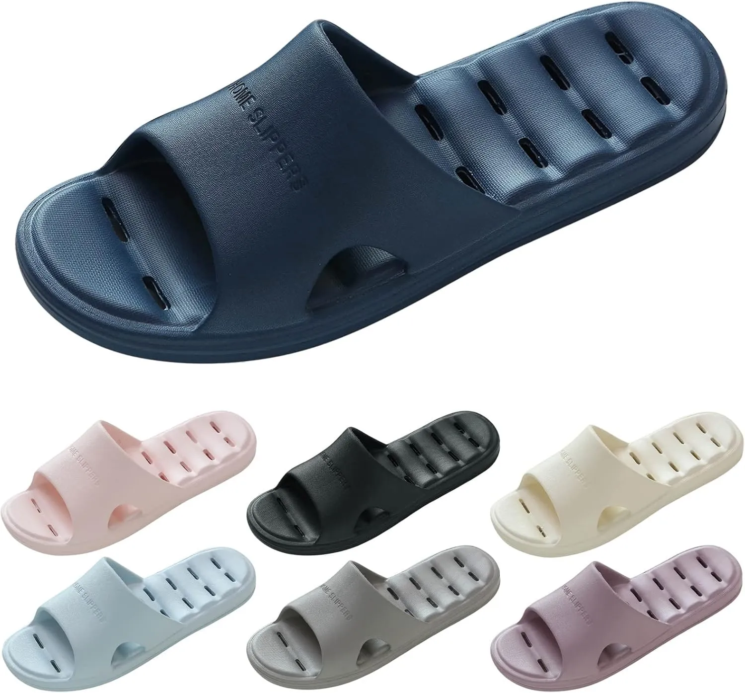 Mens Slippers Womens Slides Mens Shower Shoes Slides for Women Ultimate Comfort Dorms Drainage Hole Slippers