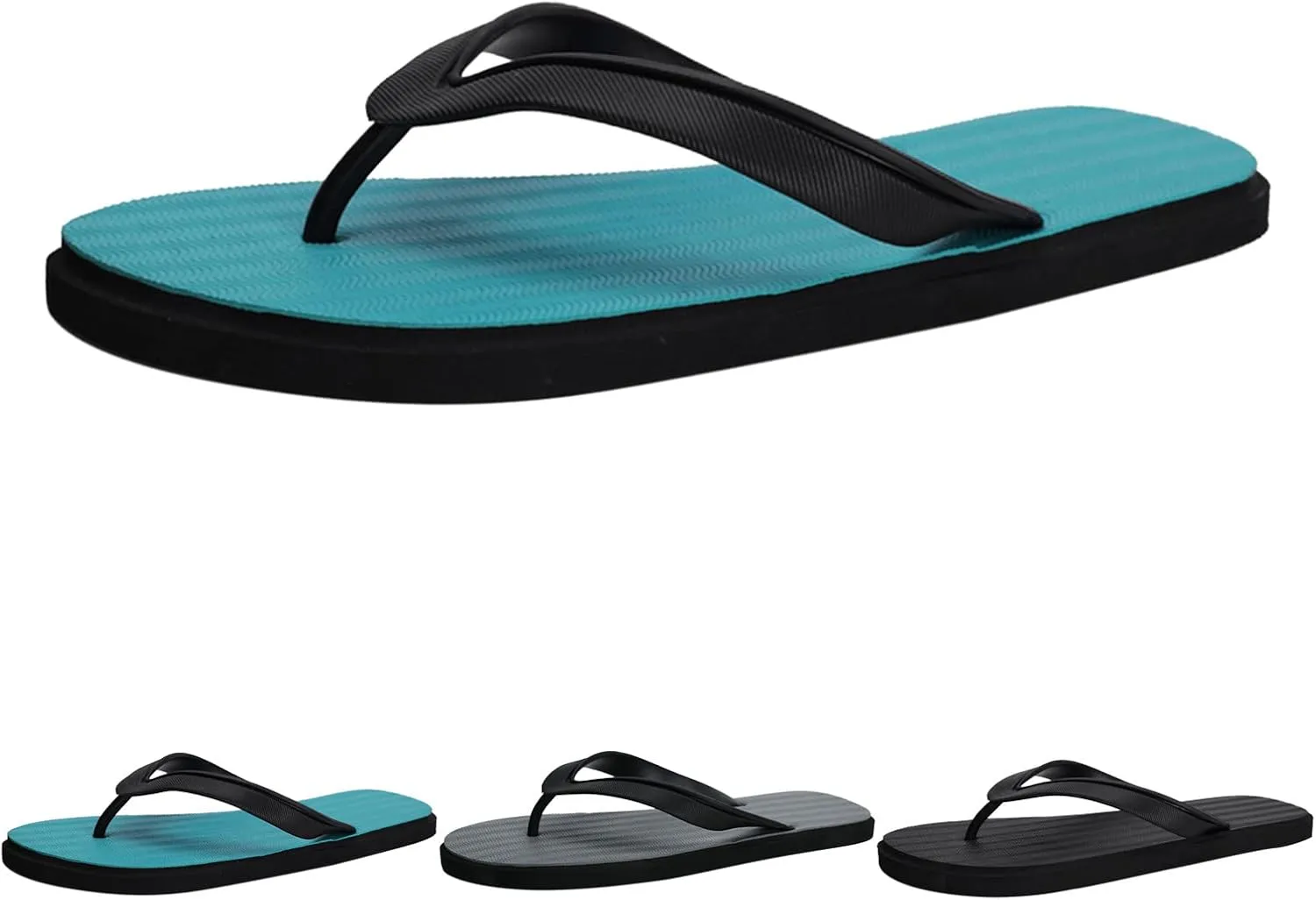Mens Sport Flip Flops Fashion Summer Men Flip Flops Flat Bottom and Light Cover Comfortable and Simple Solid Color