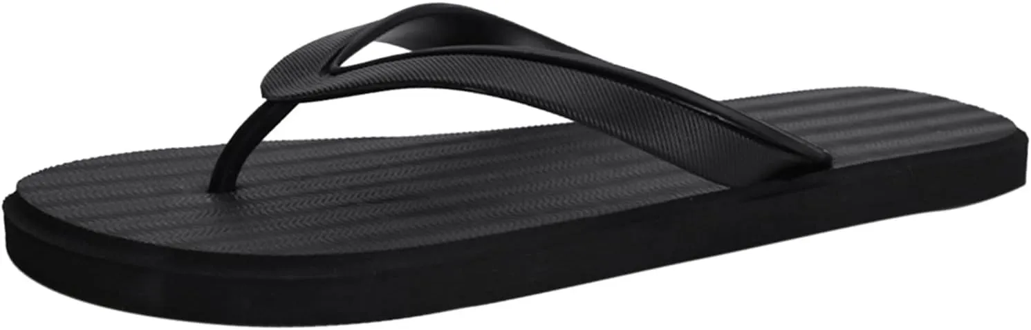 Mens Sport Flip Flops Fashion Summer Men Flip Flops Flat Bottom and Light Cover Comfortable and Simple Solid Color
