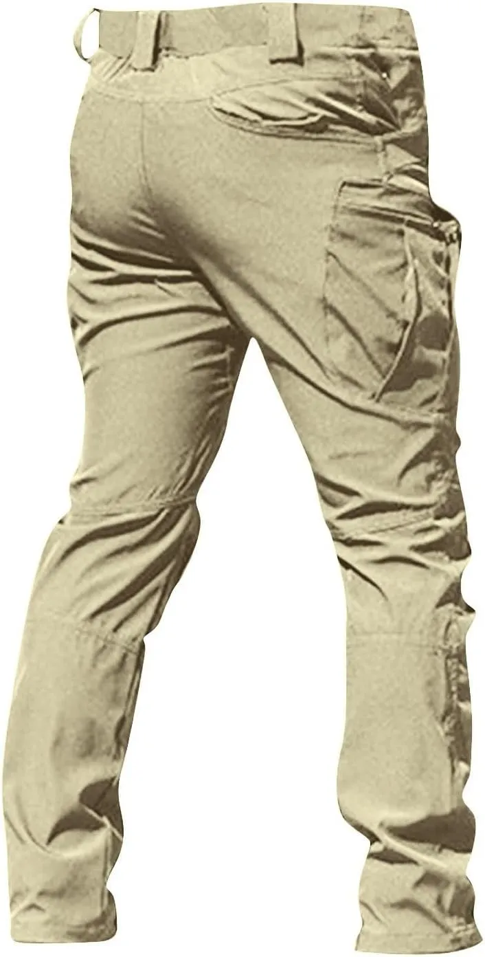 Mens Stretch Cargo Pants Waterproof Quick Dry Tactical Pants with Pockets Baggy Lightweight Fishing Outfits