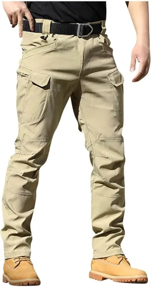 Mens Stretch Cargo Pants Waterproof Quick Dry Tactical Pants with Pockets Baggy Lightweight Fishing Outfits