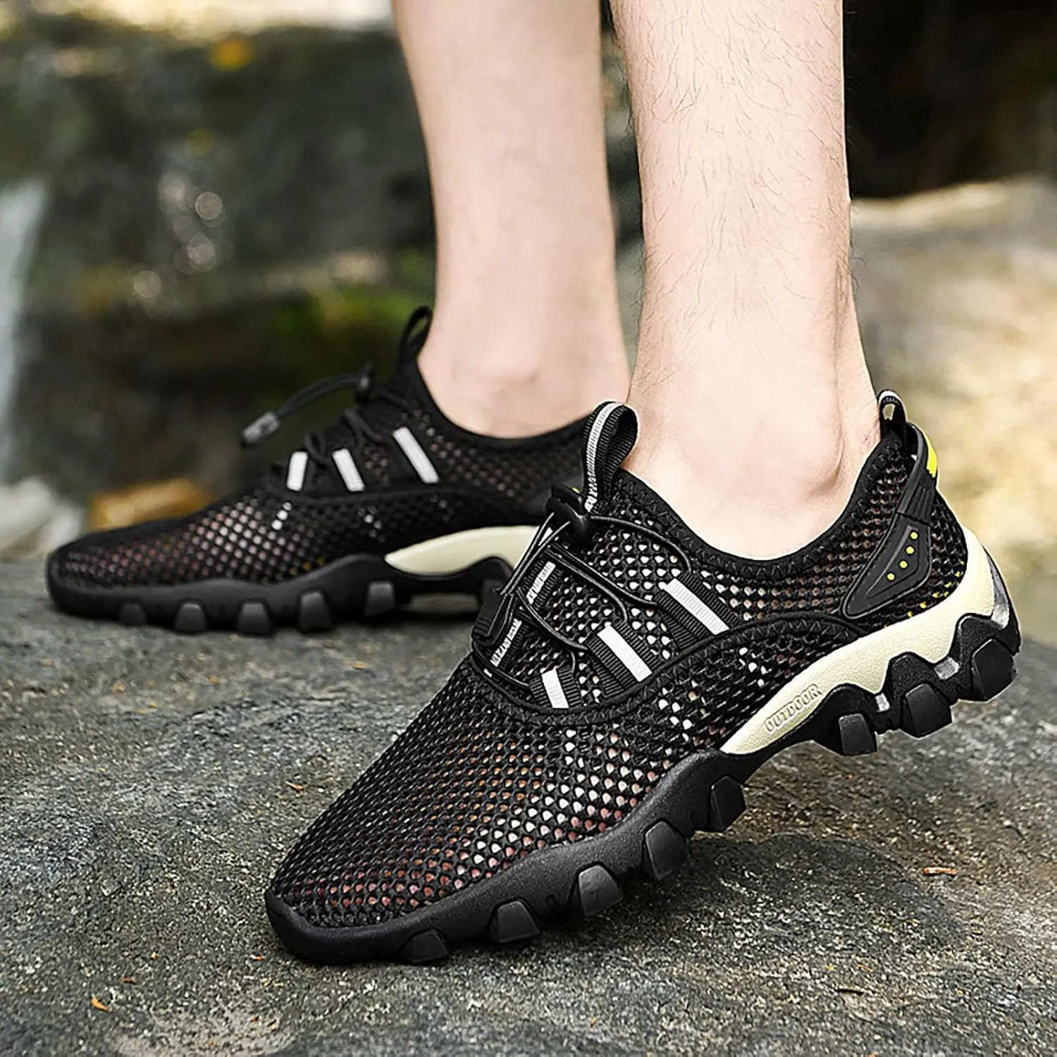 Men's Summer Breathable Mesh Sports Casual Shoes Men's Hiking Shoes Tourism Hiking Fanning Sandals