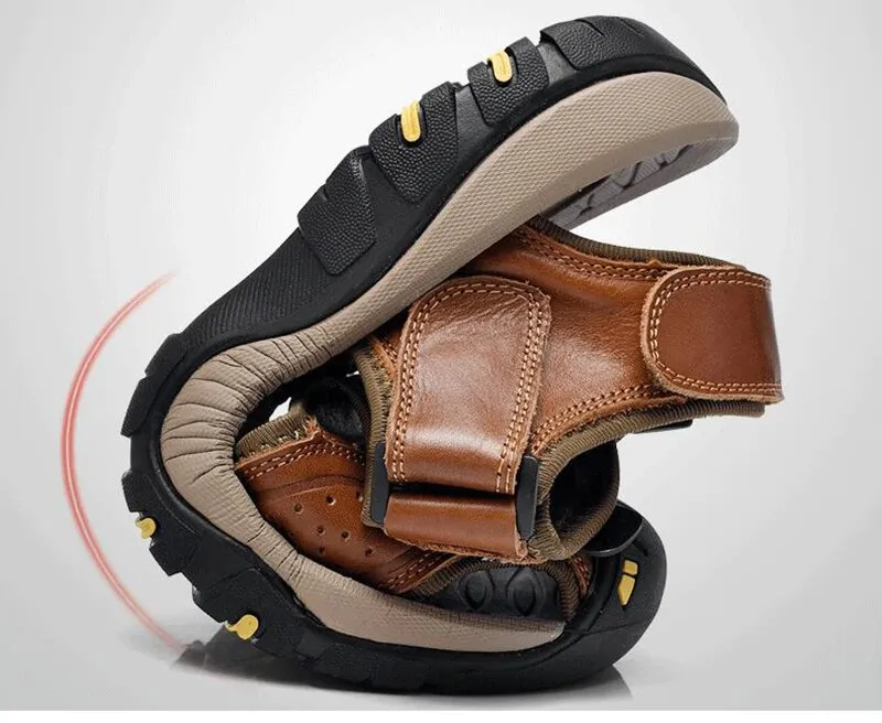 Men's Summer Leather Water Walking Sandals