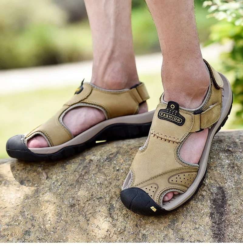 Men's Summer Leather Water Walking Sandals