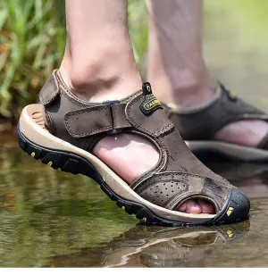 Men's Summer Leather Water Walking Sandals