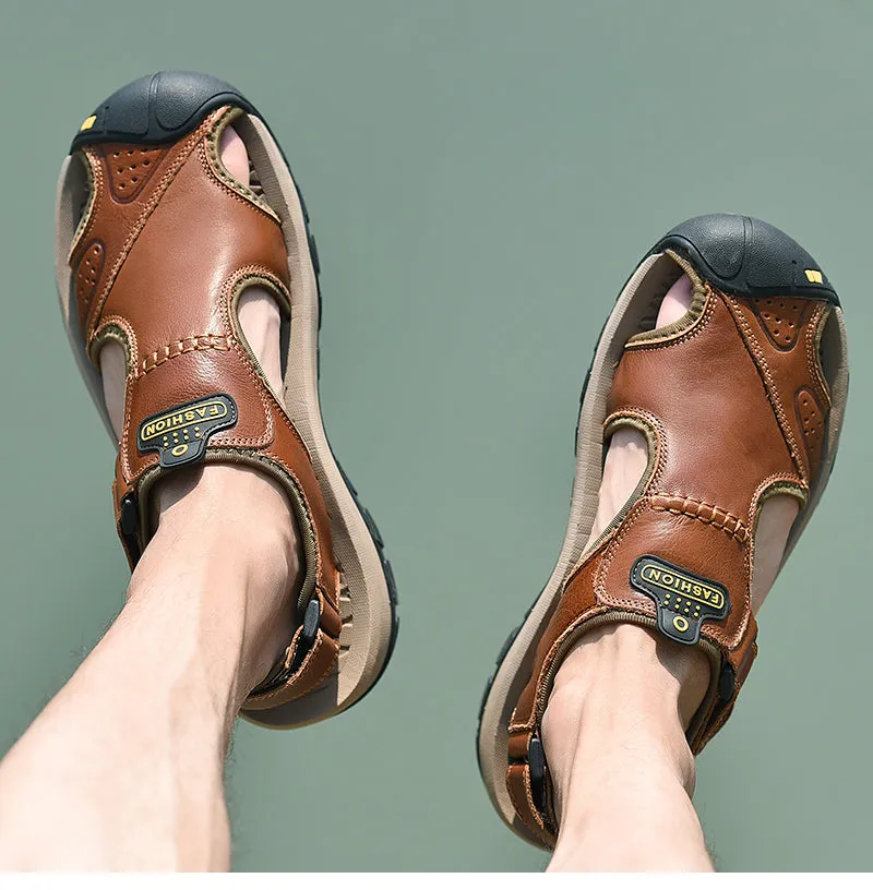 Men's Summer Leather Water Walking Sandals