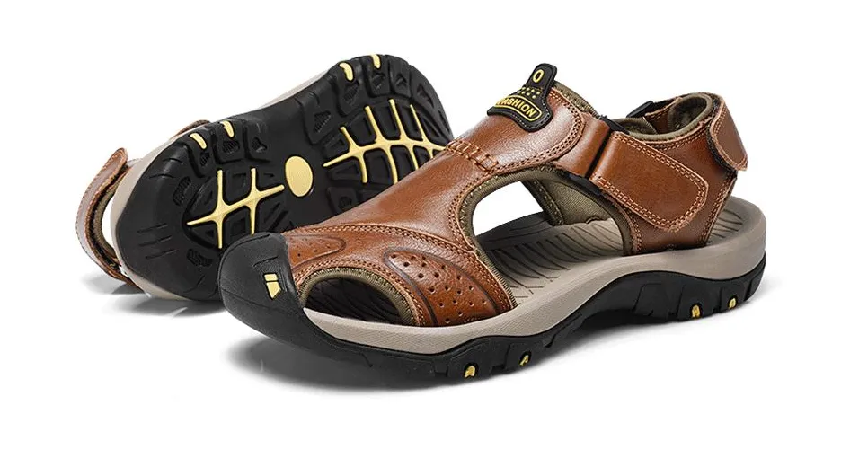 Men's Summer Leather Water Walking Sandals