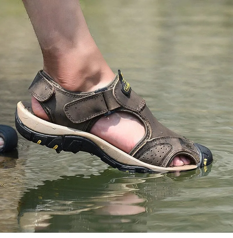 Men's Summer Leather Water Walking Sandals