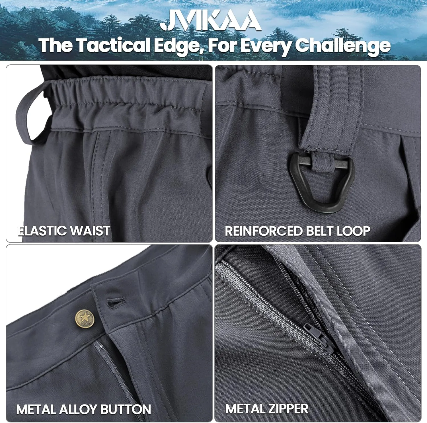 Men's Tactical Hiking Pants - Water-Resistant Cargo Work Pants, Military-Grade Construction & Outdoor Pants for Men