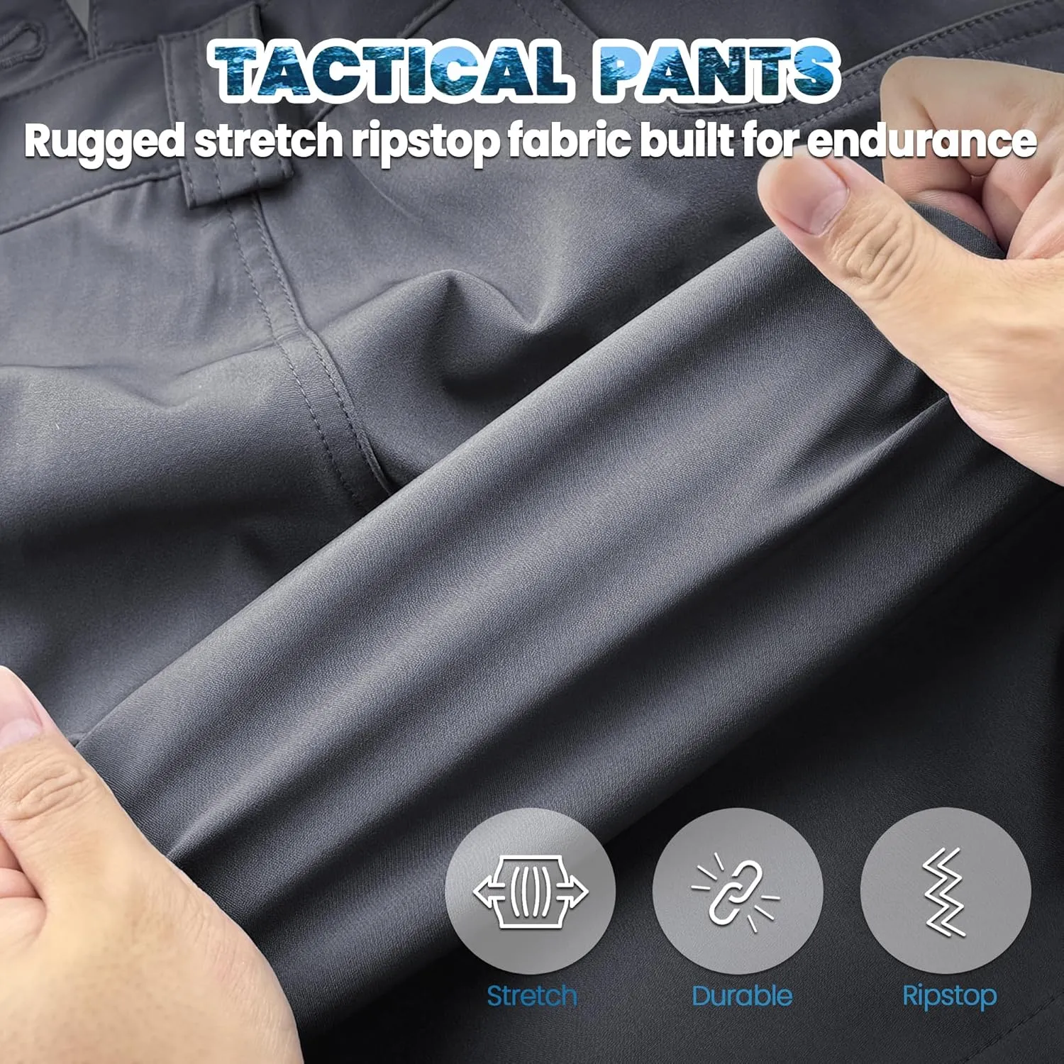 Men's Tactical Hiking Pants - Water-Resistant Cargo Work Pants, Military-Grade Construction & Outdoor Pants for Men