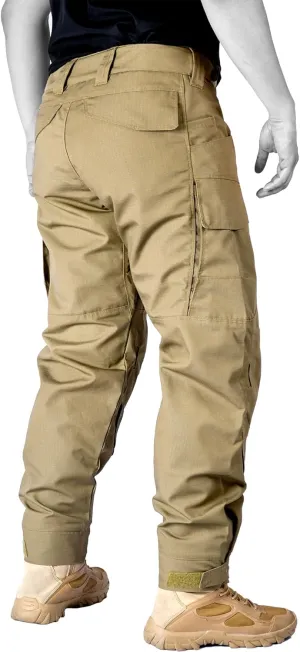 Mens Tactical Pants Camo Combat Pants Water Resistant Cargo Pants Hiking Paintball Airsoft Hunting NO Knee Pad